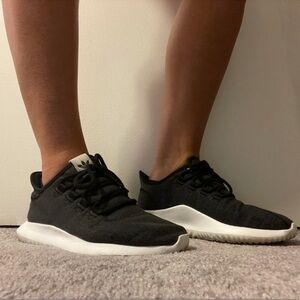 Adidas Tubular Shadow W shoes in the Night Cargo colorway women’s 9